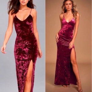 Supernatural Love Burgundy Crushed Velvet …